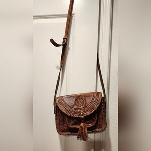 Brown Leather Crossbody Bag